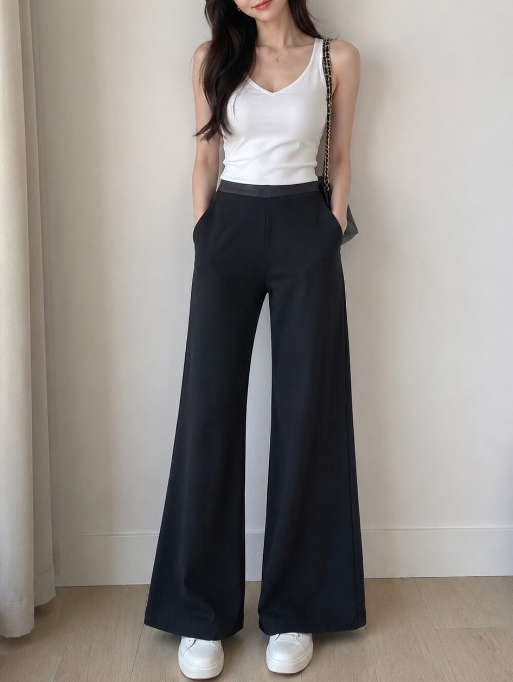 Lou & Grey Black Wide-Leg Pull-On Pants Stretchy Size XXS